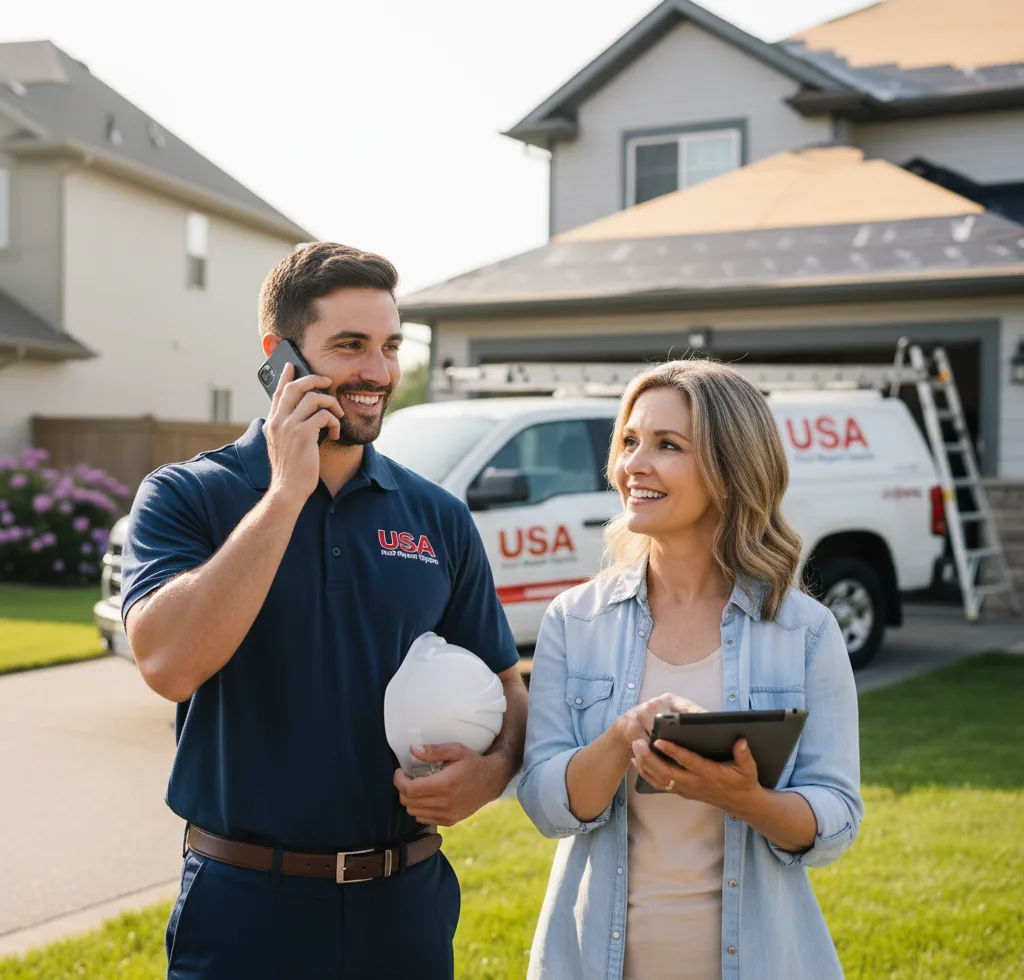 USA Roof Repair Experts customer support in Wolcott